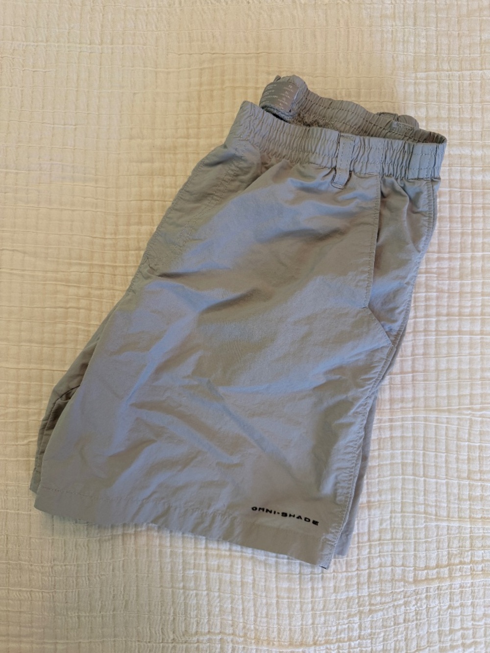 Boys Columbia Omni-Shade Gray Shorts